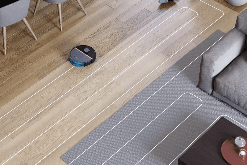 Die strukturierte Lasernavigation des Philips HomeRun ist zu sehen.